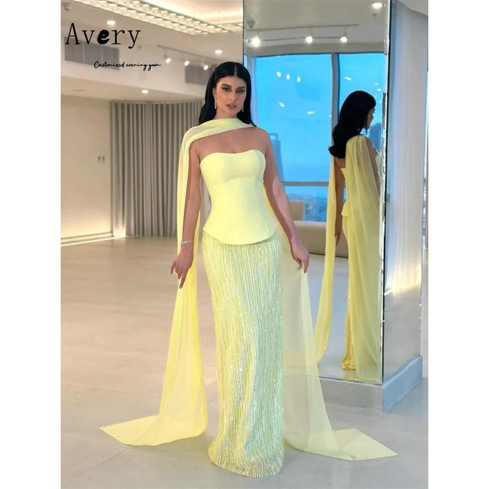 

Желтый топ Avery по индивидуальному заказу, шикарное свадебное вечернее платье трапециевидной формы с открытой спиной, роскошное элегантное вечернее платье 2025, роскошное женское платье