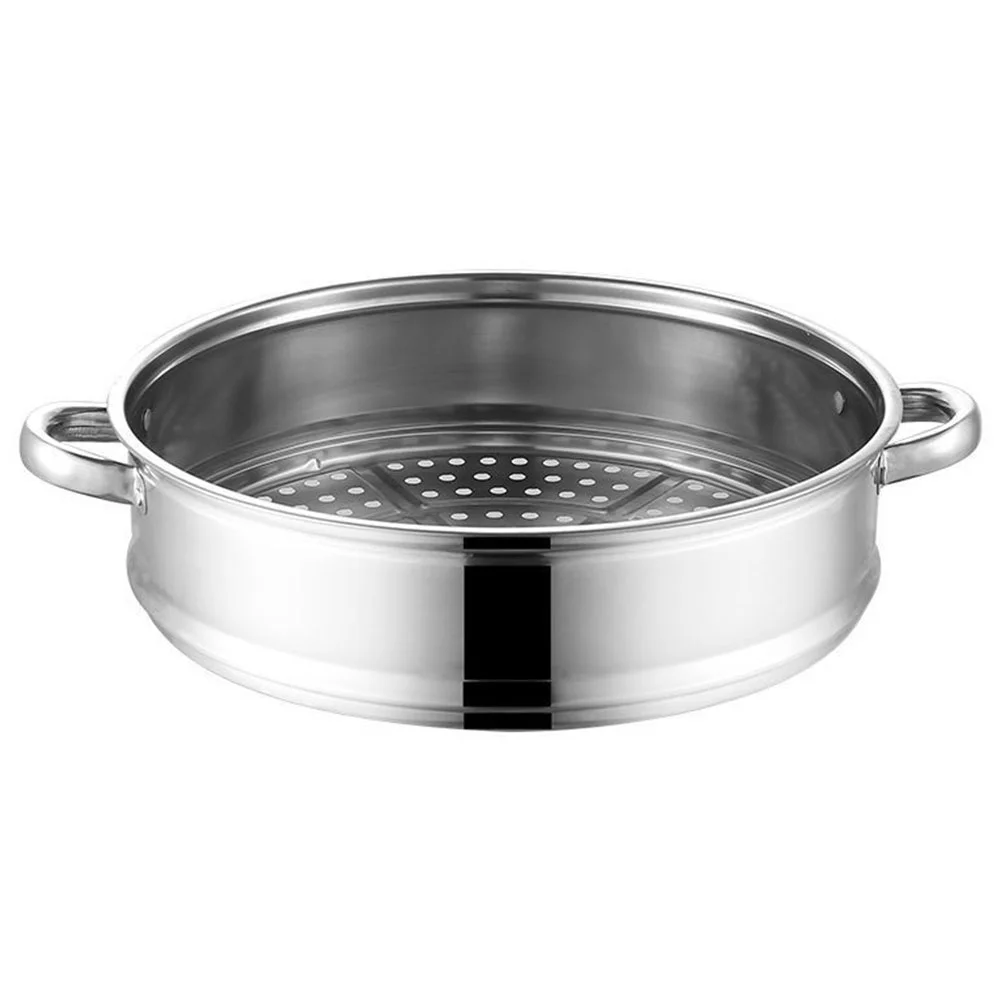 

with Ears Wok and Steaming Grid (32cm Round Bottom (with Ears)) Steamer Pot Vegetable Stainless Steel Rack