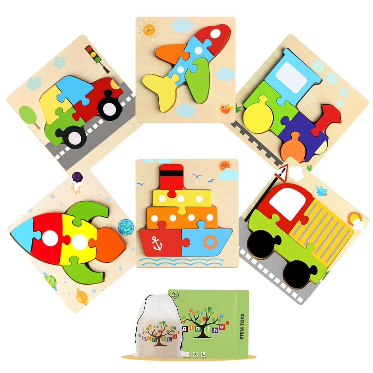 Wooden puzzles, puzzles, children's preschool learning puzzles, Montessori puzzles, suitable for boys and girls.