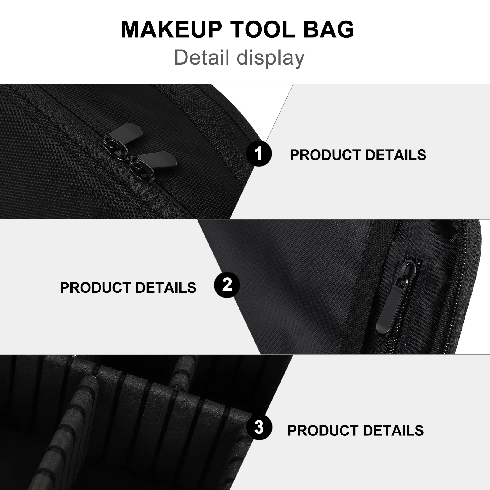 

Ultra-Lightweight Makeup Brush Storage Case Portable Hand-Held Design Travel Bag Large Capacity Waterproof Durable For