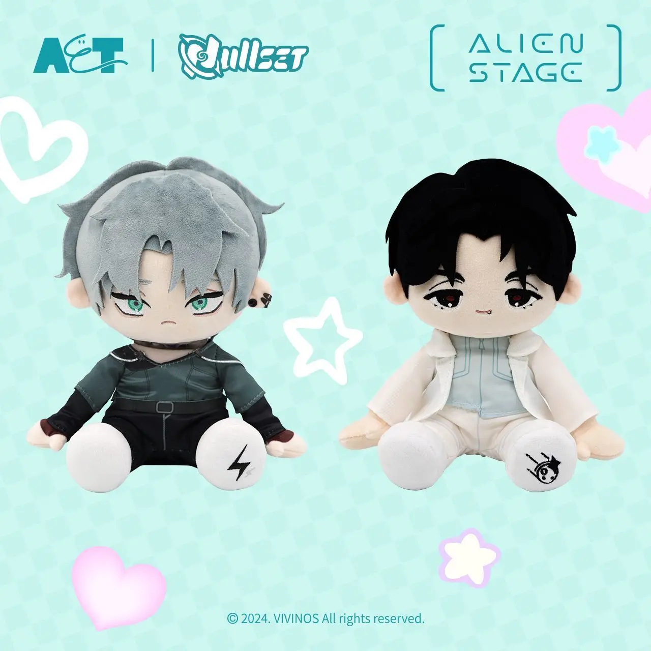 Official Anime Game Alien Stage Till Ivan Sua Luka Mizi Hyuna 20cm Plush Doll Cosplay Sitting Plushie Body Clothes Stuffed Toys