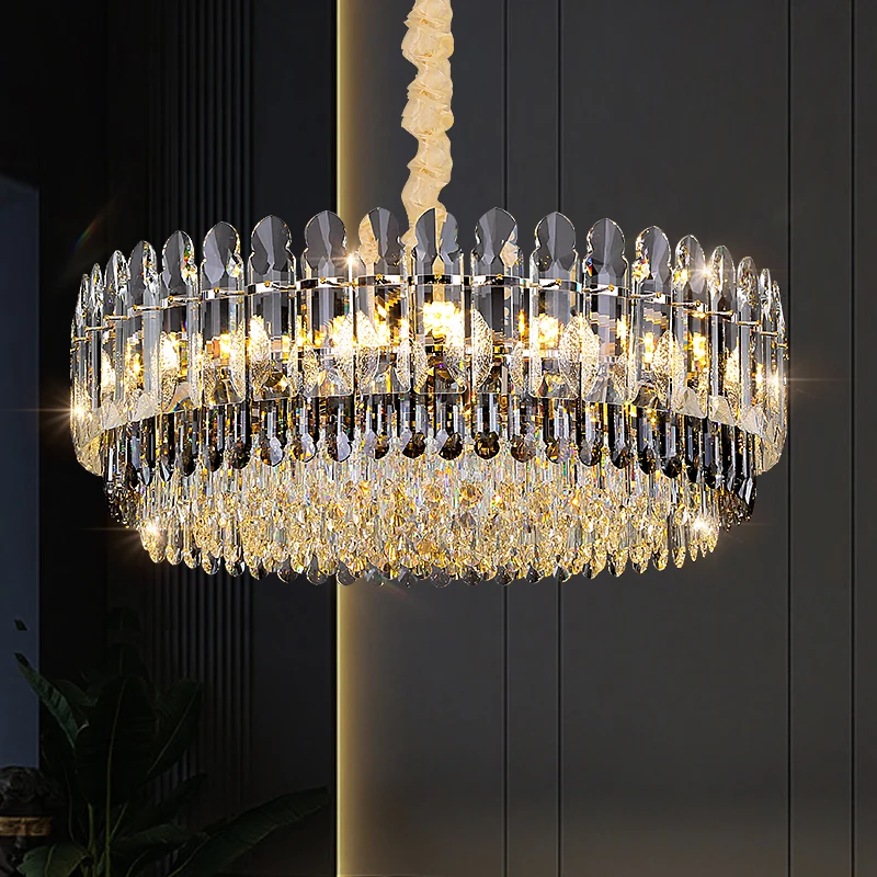 

Light Luxury Crystal Chandelier Living Room Light Luxurious Modern Simple Atmospheric Master Bedroom Light Villa Designer Lamps