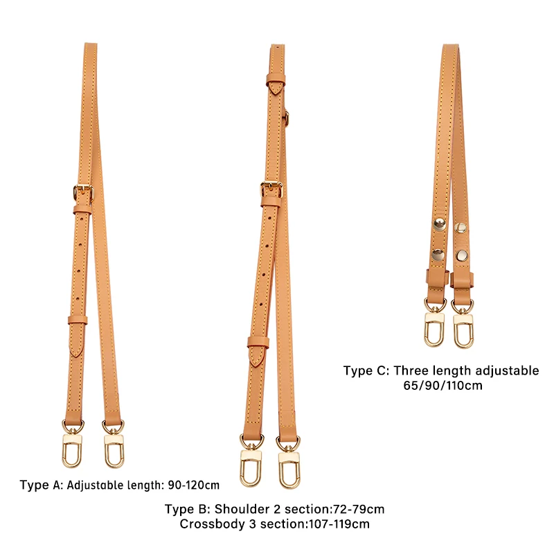 CRAZYSMITH Genuine Leather Bag Strap Replacement For LV Diane Bag Crossbody Handbag Adjustable Shoulder Belts DIY Accessories