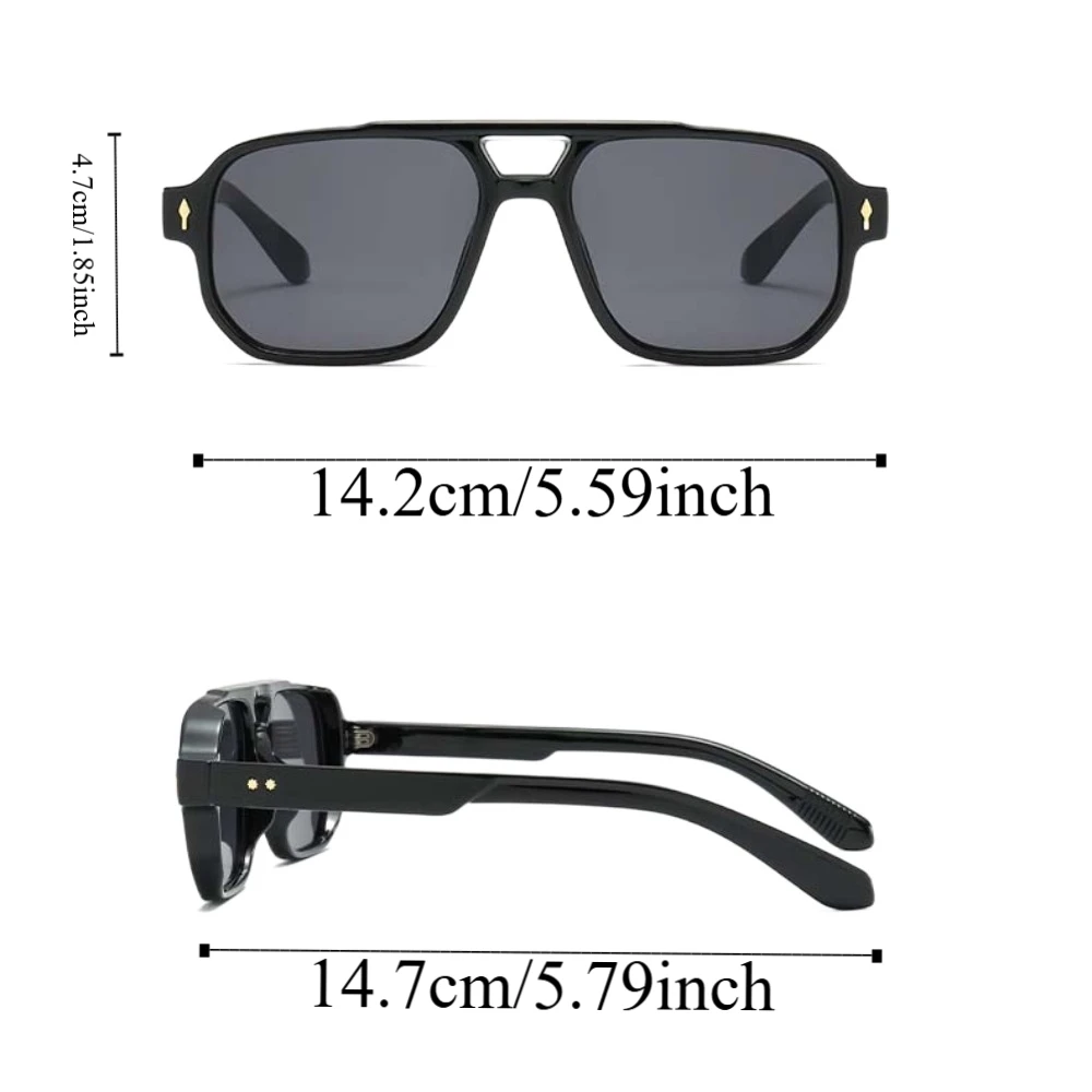 파티 레트로 더블 빔 Sunnies HD PC 남여 편광 선글라스 레오파드 프린트 안경 의상 액세서리 안티 uv 안경 여름