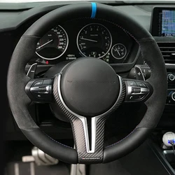 Anti-Slip Suede Leather Car Steering Wheel Braid Cover For BMW (M Sport) 2 Series F22 F23 F45 F46 X4 F26 X5 F15 X6 F16 2014-2019