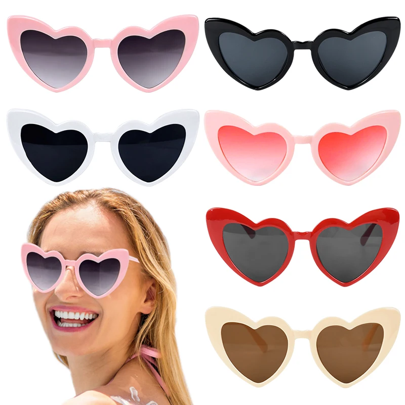 

Heart Shaped Sunglasses Vintage Fashion Sunglasses Summer Beach Pool Party Gift Daily Accessories Wedding Birthday Photo Prop