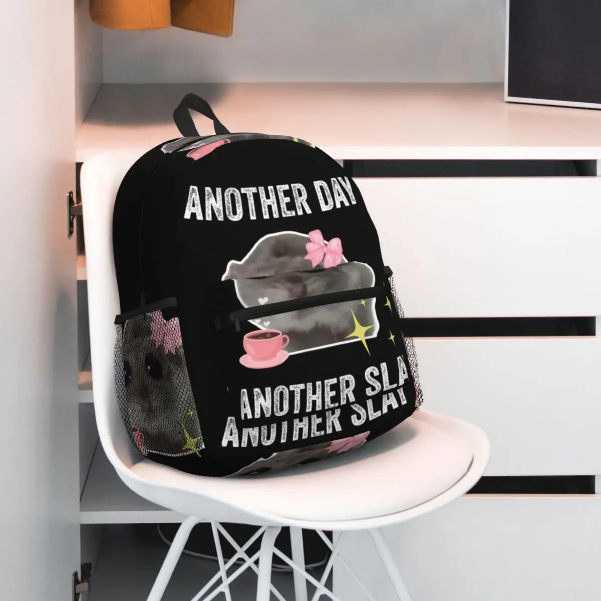 Sad Hamster Another Day Another Slay Backpack Daypack Large Capacity Boys Girls BookBag School Bag Shoulder Bags for Men Women