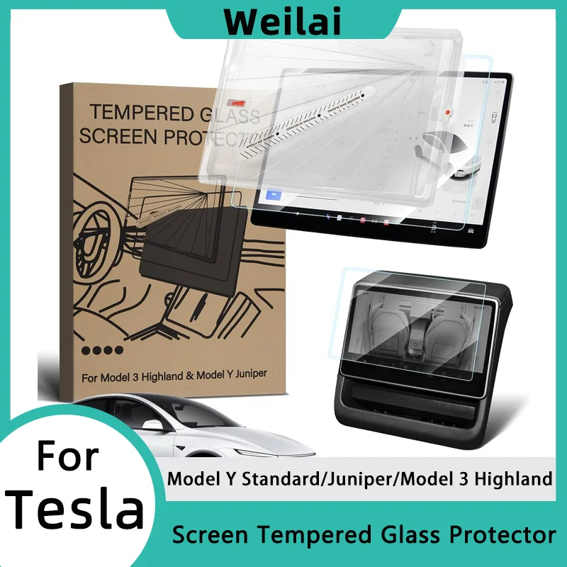 

Защитная пленка из закаленного стекла для Tesla Model Y Standard 2026, Model Y Juniper, Model 3 Highland, 15.4 дюйма, прозрачная защитная пленка