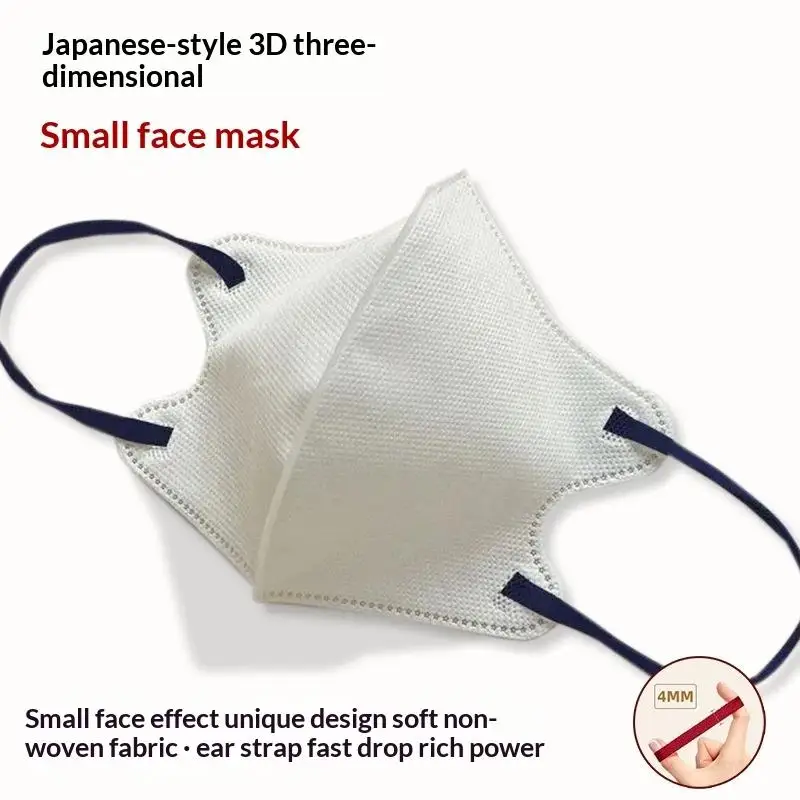 100 Stück Gesichtsmasken im japanischen Stil, 3D-Gesichtsmaske für Erwachsene, atmungsaktive Einwegmasken – Detail 8