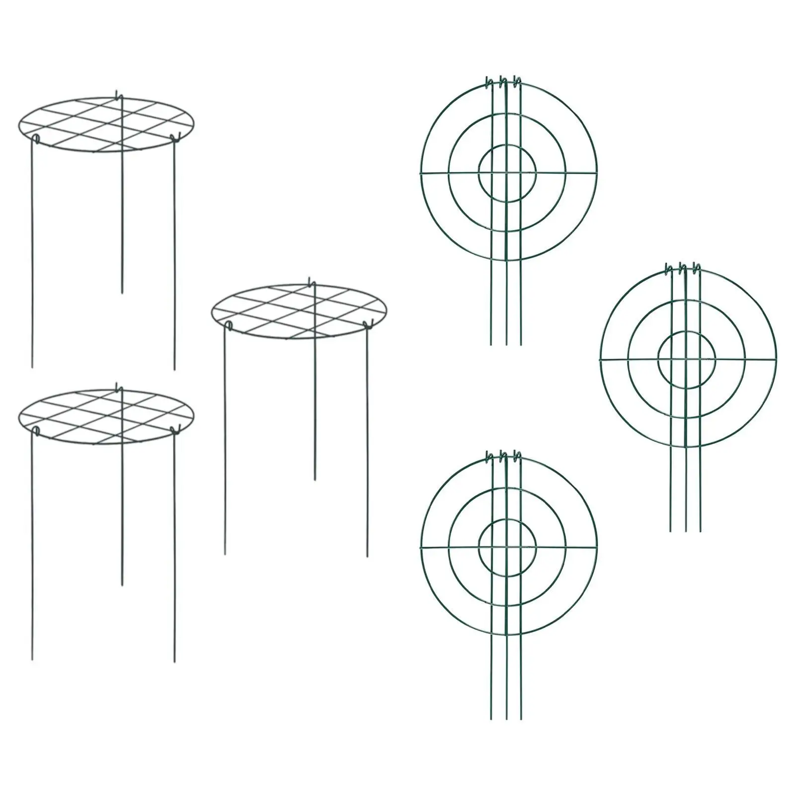3x Peony Cages and Supports Metal Sturdy Elegant Grow through Hoops for Rose Vegetables Courtyard Outdoor Plant Strawberry
