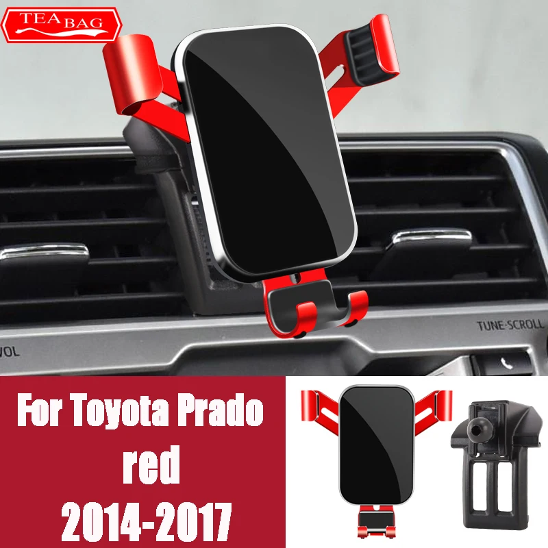 Car Phone Holder For Toyota Land Cruiser 200 LC200 FJ Prado 2014-2020 GPS Air Vents Navigation Bracket Interior Accessories