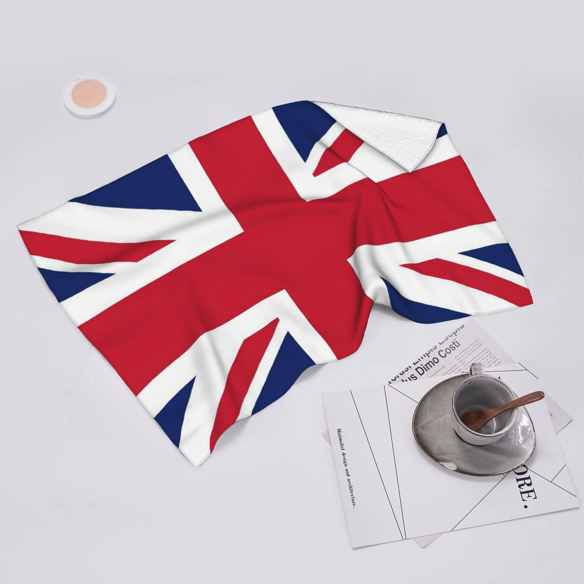 Custom Flag Of The United Kingdom Soft Face Towel Quick Dry Pool Bath Cotton Towels Absorbent Quick