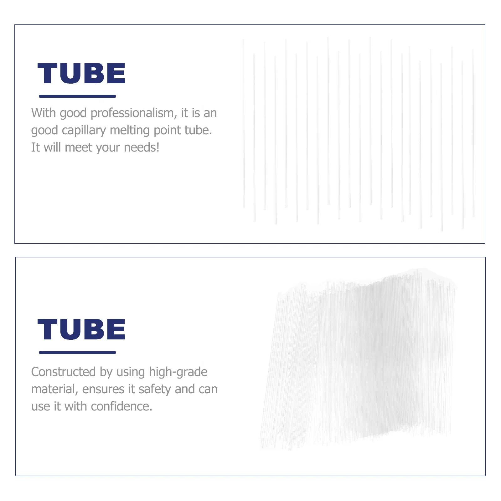 500 Pcs Melting Point Capillary Glass Tube Tubes Pipette Micro Miniature for Labs Hematocrit