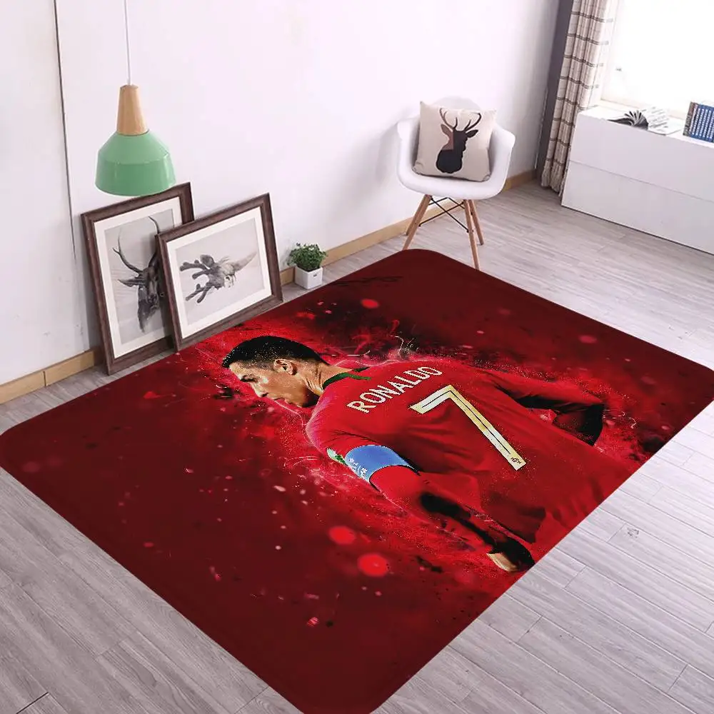 FOOTBALL Cr7 R-Ronaldo Floor Mat INS Style Soft Bedroom Floor House Laundry Room Mat Anti-skid Household Carpets