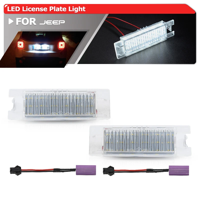 Luz Led para matrícula de coche, accesorio para Jeep Renegade BU/520 B1 Sport Latitude Altitude Limited Trailhawk 2015-2021, sin errores