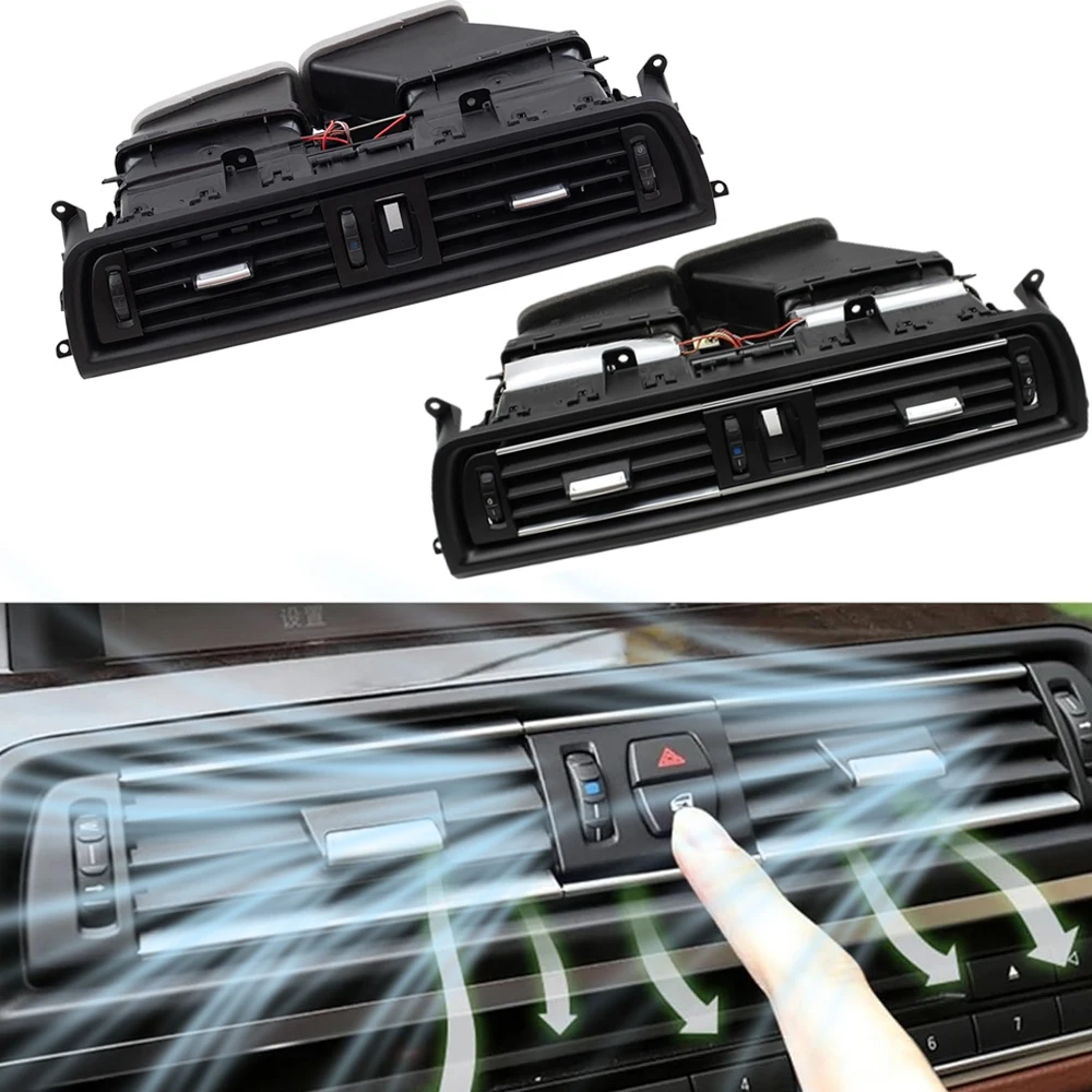 

Front Console Central Grill Dash AC Air Conditioner Vent Grille for BMW F10 F11 F18 520 523 525 528 530 2011-2016 64229209136