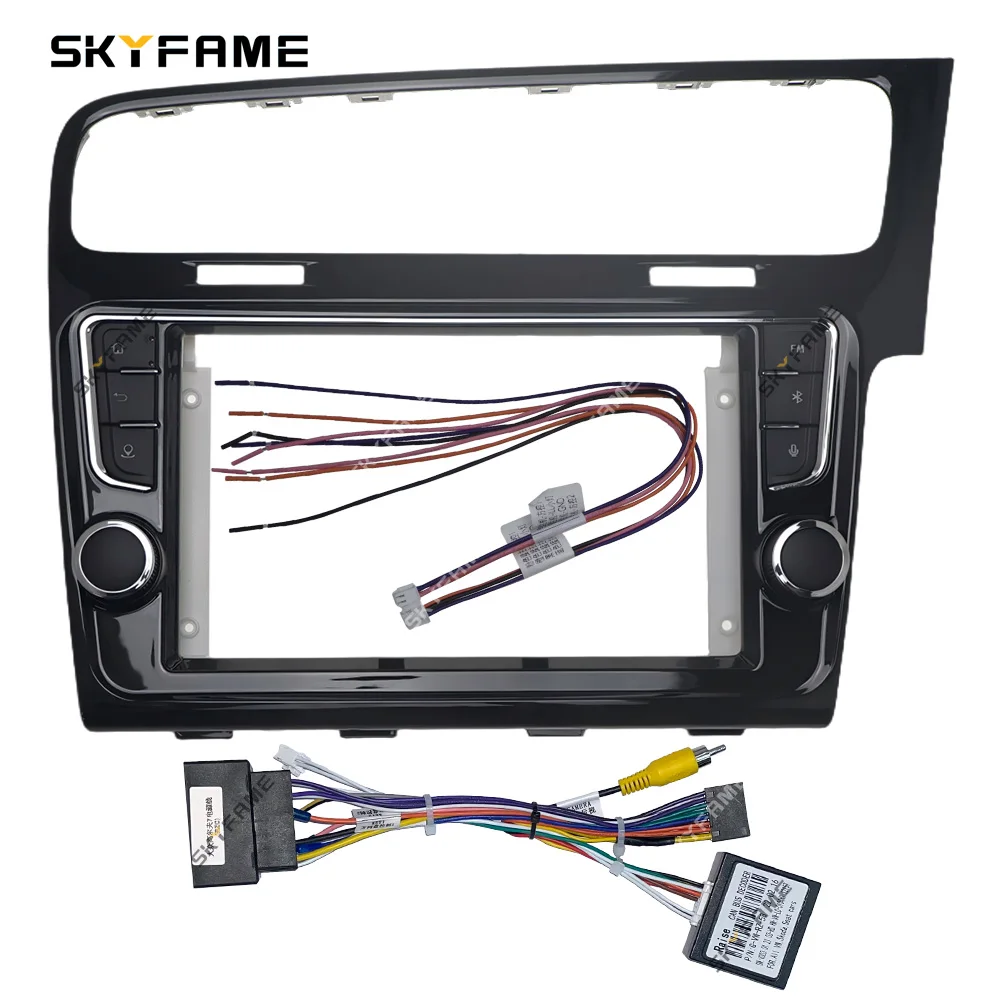 SKYFAME 9/9.7 Inch Car Frame Fascia Adapter Canbus Box Decoder Tesla Android Radio Dash Fitting Panel Kit For Volkswagen Golf 7