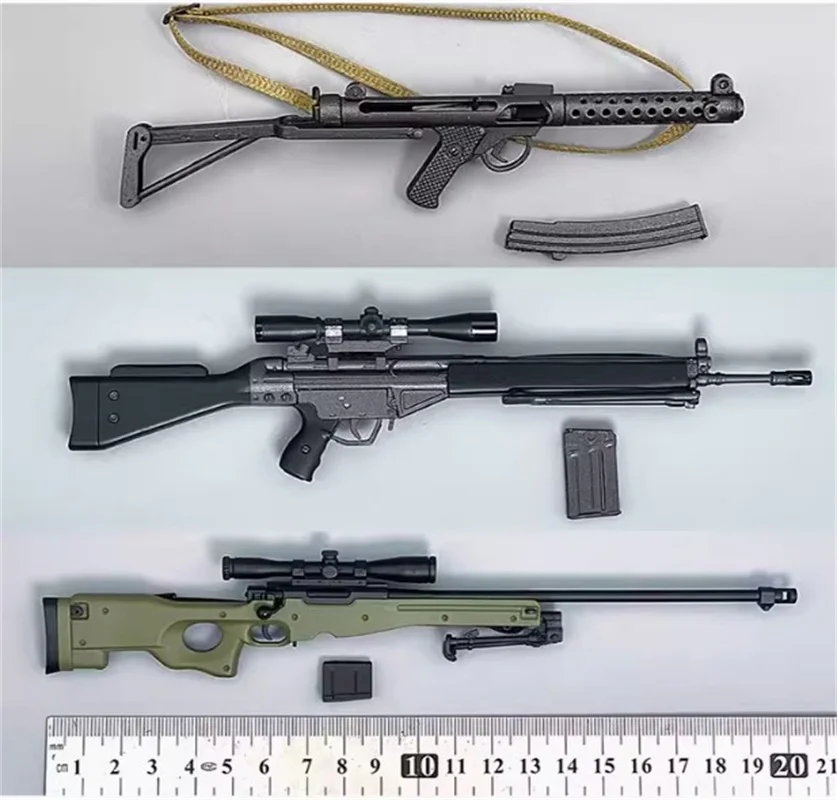 1/6 Scale Soldier Submachine Gun G3SG1 AW L96A1 Sniper Weapon Plastics Model Toy High Quality Fit 12'' Action Figure In Stock