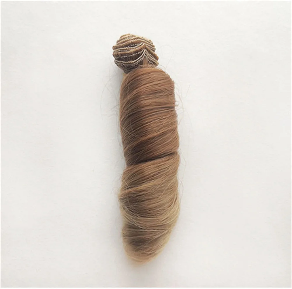 Doll Wigs Accessories 15*100CM Synthetic Fiber Doll Hair for 1/3 1/4 1/6 1/8 1/12 Gradient Color Natural BJD Doll Wig DIY