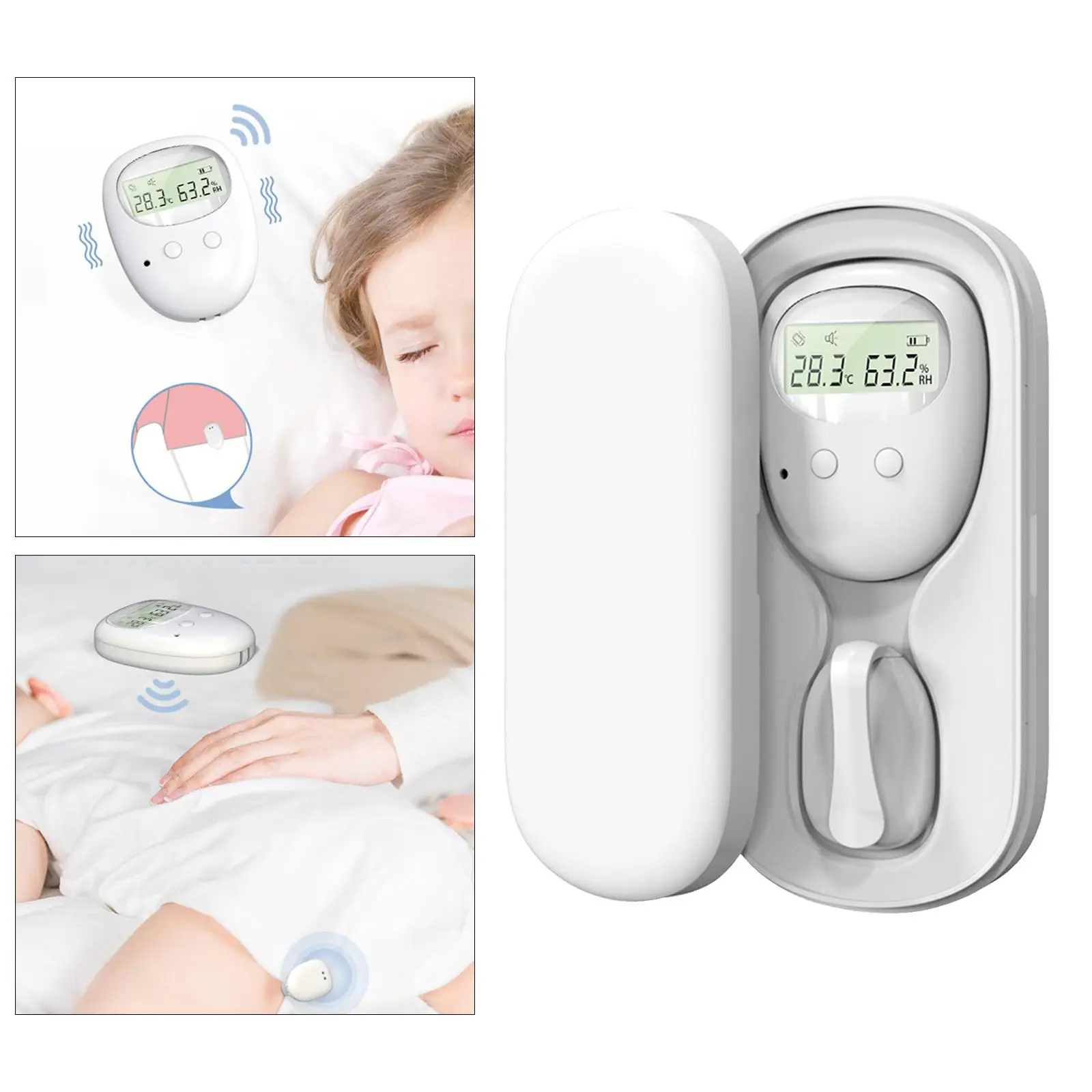 Alarme de capteur d\'énurésie avec son et vibration pour enfants, Elmain