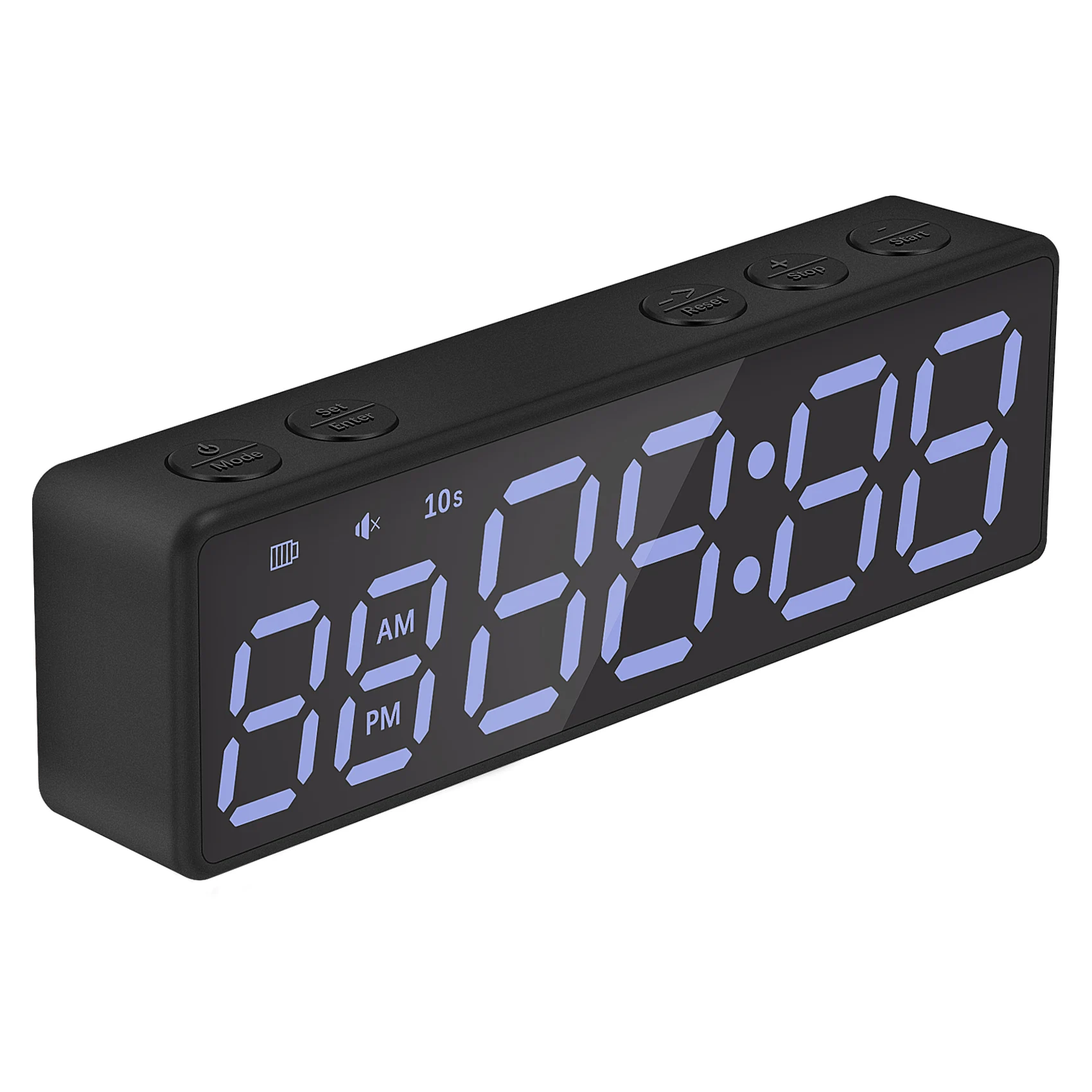 

New Portable Gym Timer Interval Timer Workout Fitness Clock Countdown/UP/Stopwatch Magnetic & USB Rechargeable, (A)