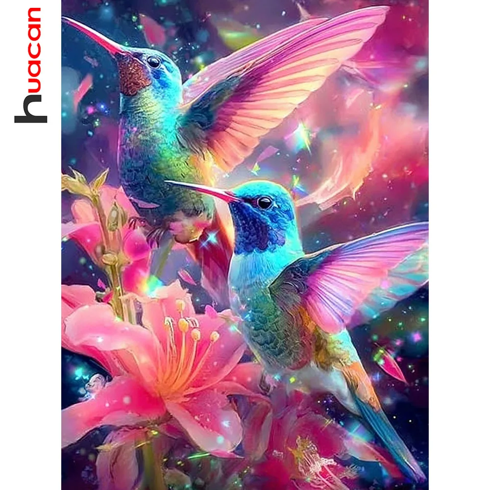 Huacan Neuheiten 2026 Diamantmalerei Vögel Blumen Diamantmosaik Tier Neu 2026 Strass-Bilder