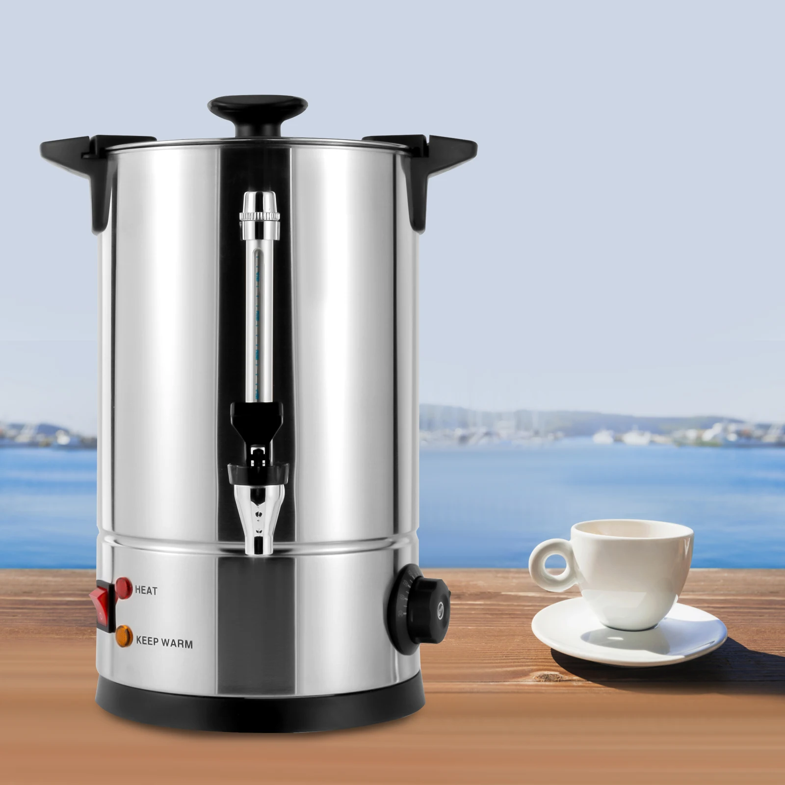 

Commercial Grade Stainless Steel 8l/2.11gal Coffee Urn Coffee Maker Hot Water Urn for Home, Party, Office, Wedding Receptions