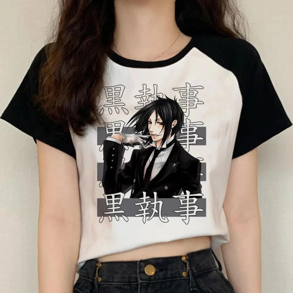 Black Butler shirt women aesthetic korean clothes harajuku  Pastel Retro tshirt Y2k Comfortable kawaii aesthetic Graphic hip hop