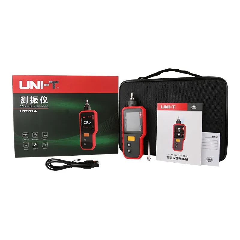 UNI-T UT311A UT312A Handheld Vibration Tester LCD TFT Auto-Rotating Screen Wide  2.4″ TFT Screen Measurement Displacement Tester