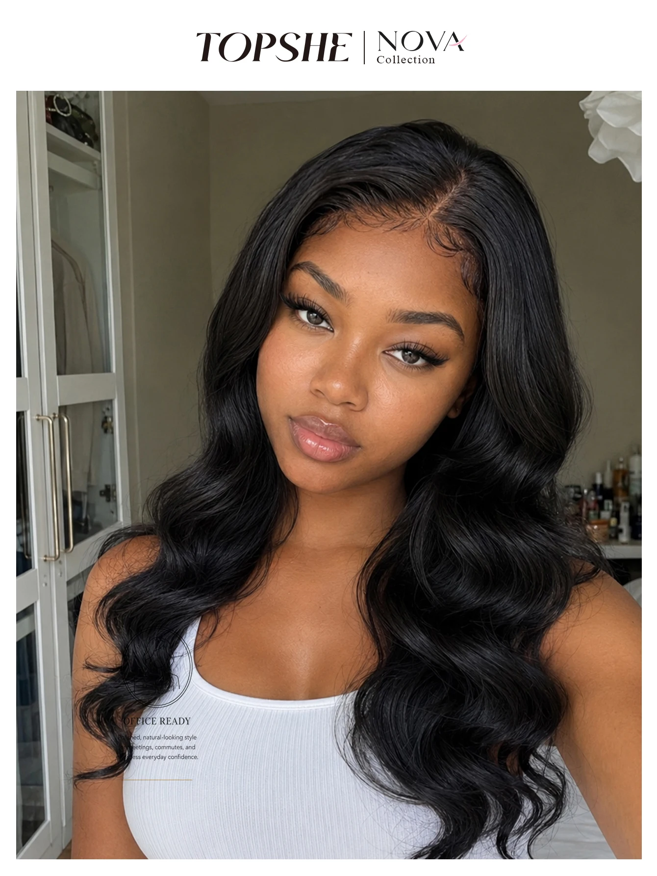 TOPSHE 100% Human Hair Topper 14" Body Wave Swiss Lace Base Clip in Toupee for Women Thinning Hair Loss Volume Natural Black