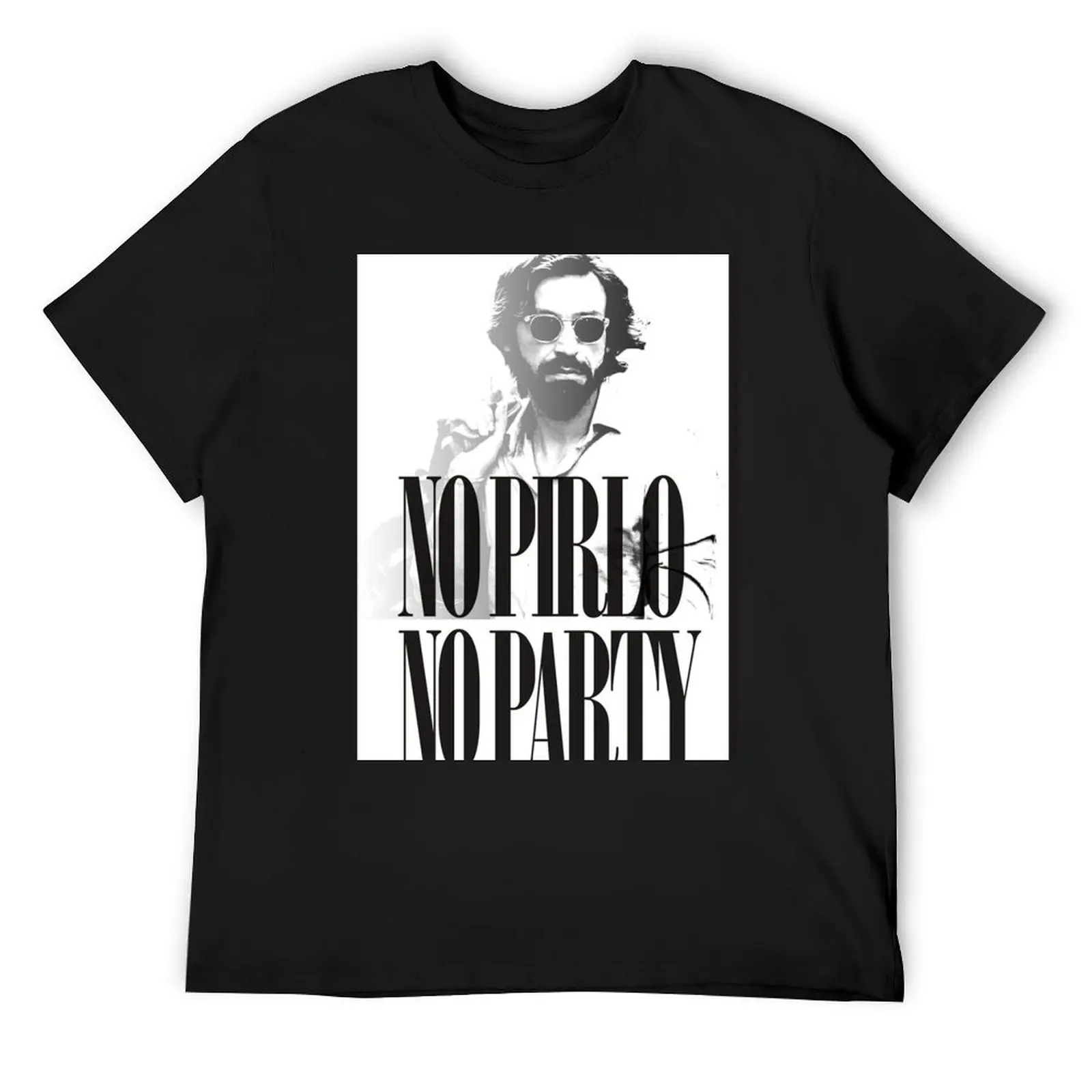 No Pirlo No Party T-Shirt blue archive graphic t shirts customizeds slim fit t shirts for men