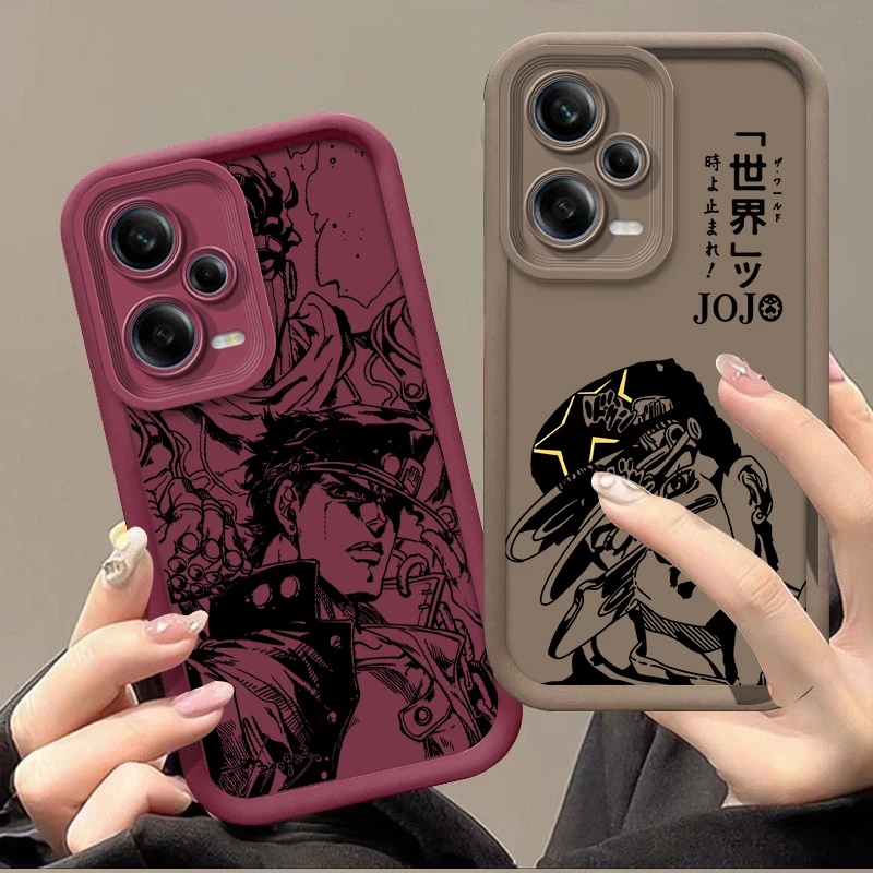 JOJO Anime Kujo Jotaro For Redmi Note 13 12 11T 11S 11E 10S 10T 9 8 7 Pro Plus Lite  Eye Ladder Phone Case