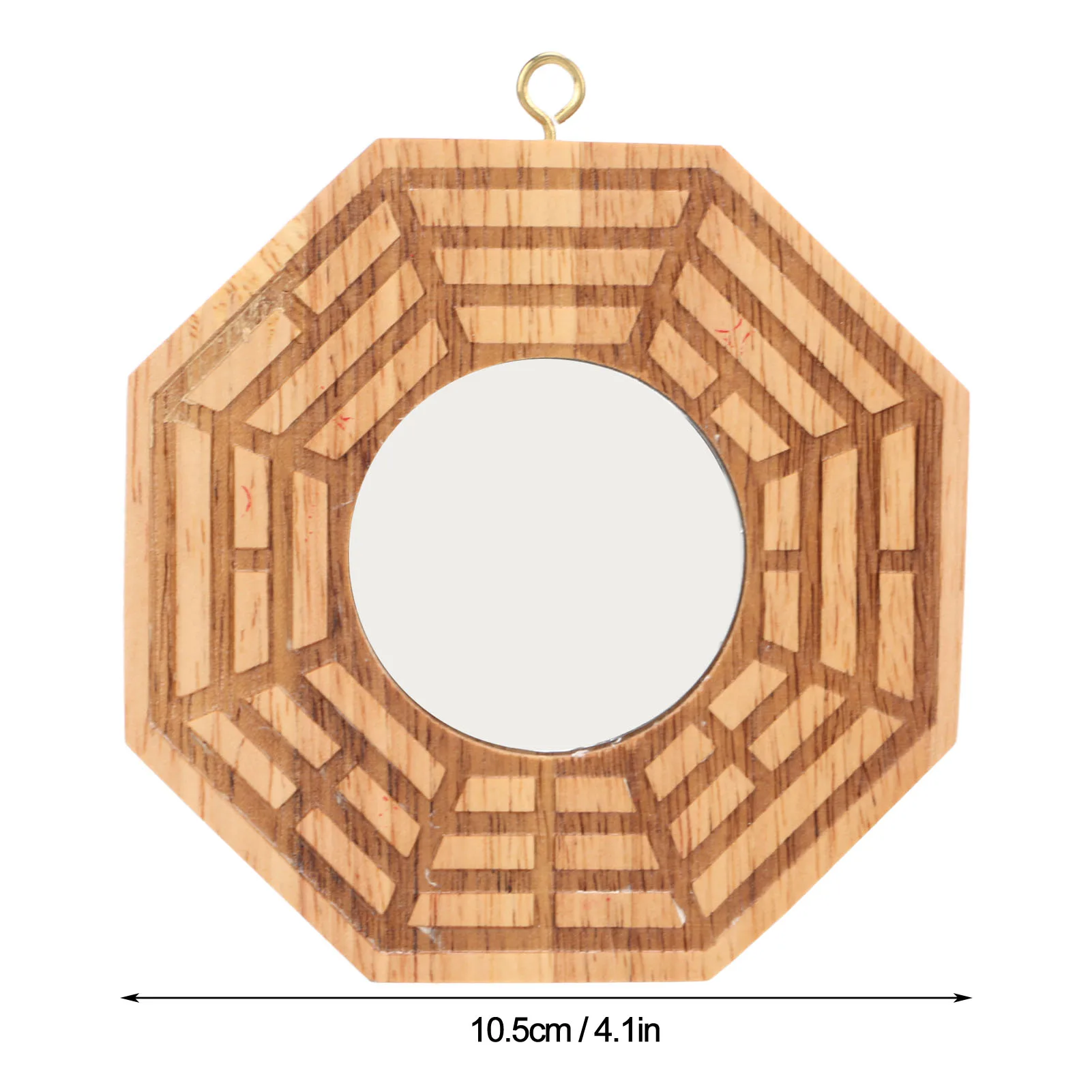 Bagua Mirror Wooden Concave Mirror Outdoor Door Pendant Bring Wealth Good Luck Decoration Feng Shui Pendants