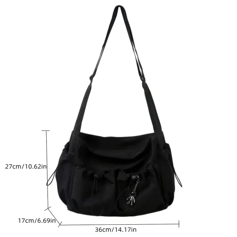 Fashion Crossbody Solid Color Large Capacity Single Shoulder Messenger Bag Women Men Travel School Casual Sport Handbags 슬링백 sac