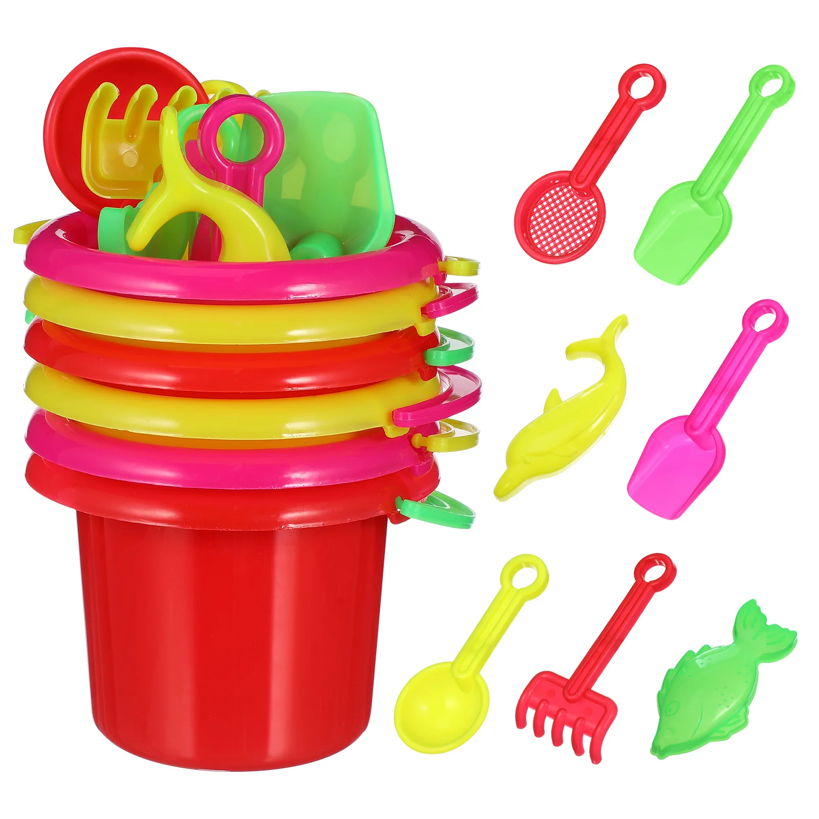 24Pcs Mini Beach Buckets for Kids Small Sand Pails Lightweight Durable Outdoor Play Kid Sand Bucket Mini Bucket Toy