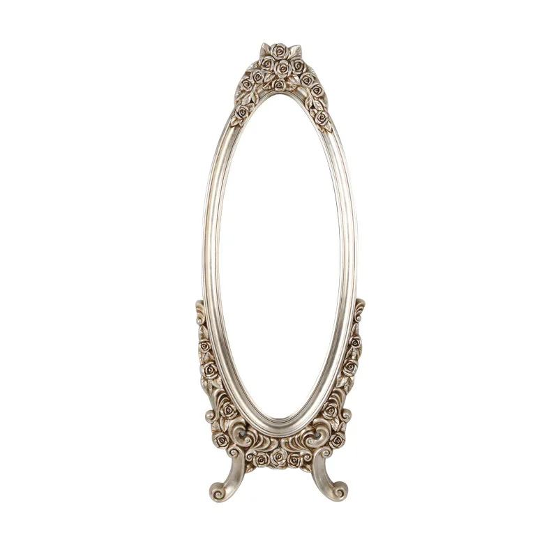 Rose French full-body wall-mounted fitting mirror European clothing store large photography wall-mounted decorative