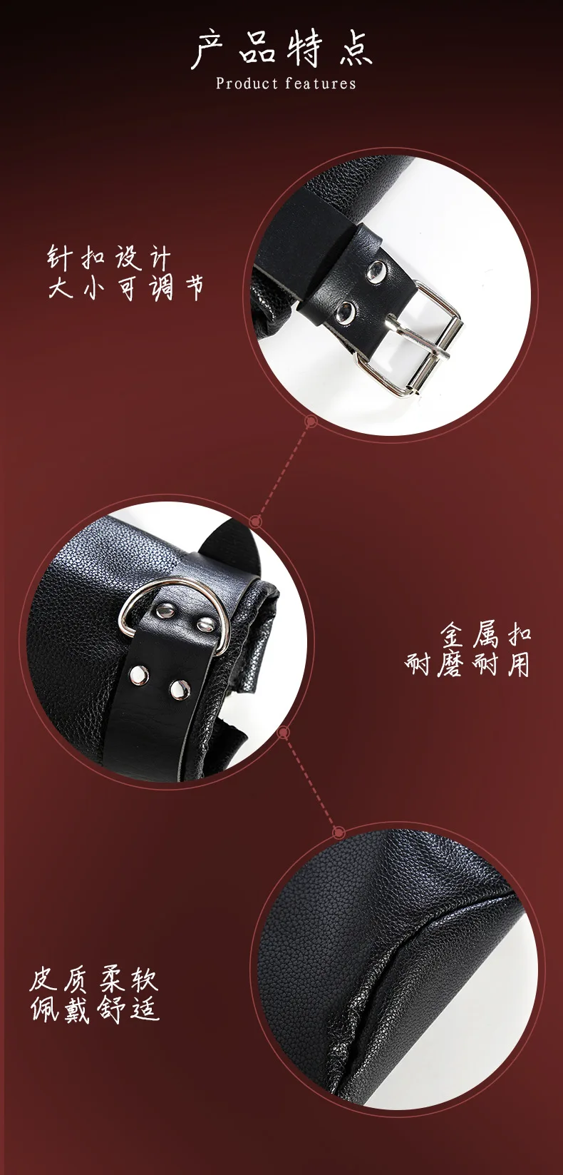 أصفاد/قفازات VaHppy SM ألعاب جنسية كوسبلاي للكلب الرقيق ملزمة من البولي يوريثان منتجات سوداء للبالغين للزوجين يمزح لعب الأدوار BDSM #6