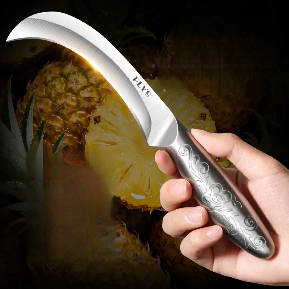 Newly Professional Pineapple & Sugar Cane Peeler - Stainless Steel Multi-Purpose Kitchen Paring Knife for Home & Commercial Use