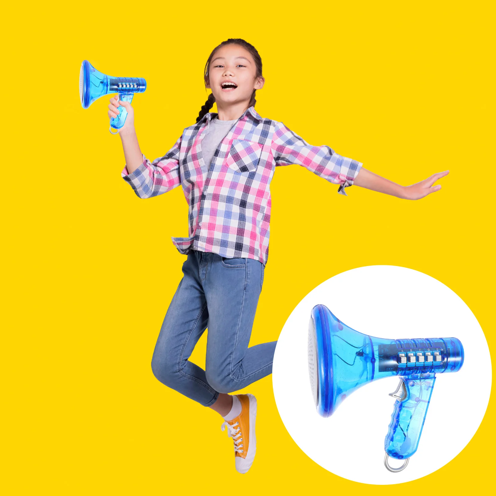 

Handheld Children Voice Changer Speaker Colorful Plastic Trumpet Plaything Stage Performance Prop Educational Gift
