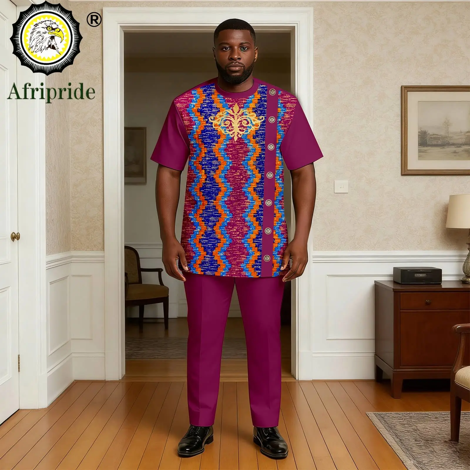 ensemble-de-survetement-africain-pour-hommes-col-rond-manches-courtes-chemise-a-appliques-et-pantalon-2-pieces-imprime-2616076