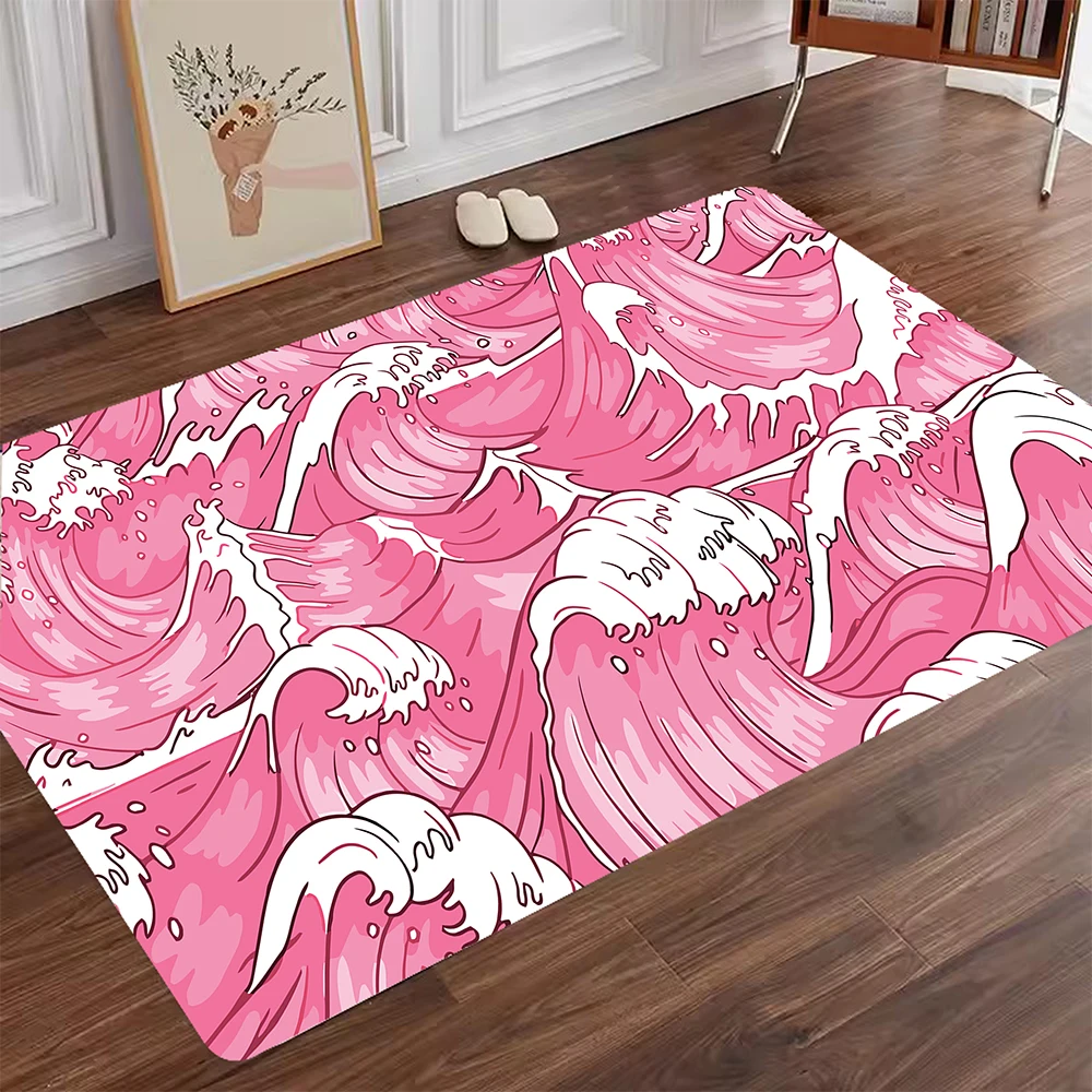 Great Wave Slip Absorbent Kitchen Mat Quick Drying Living Room Carpet High Quality Absorbent Rugs Anti Oil Stain Floor Mats