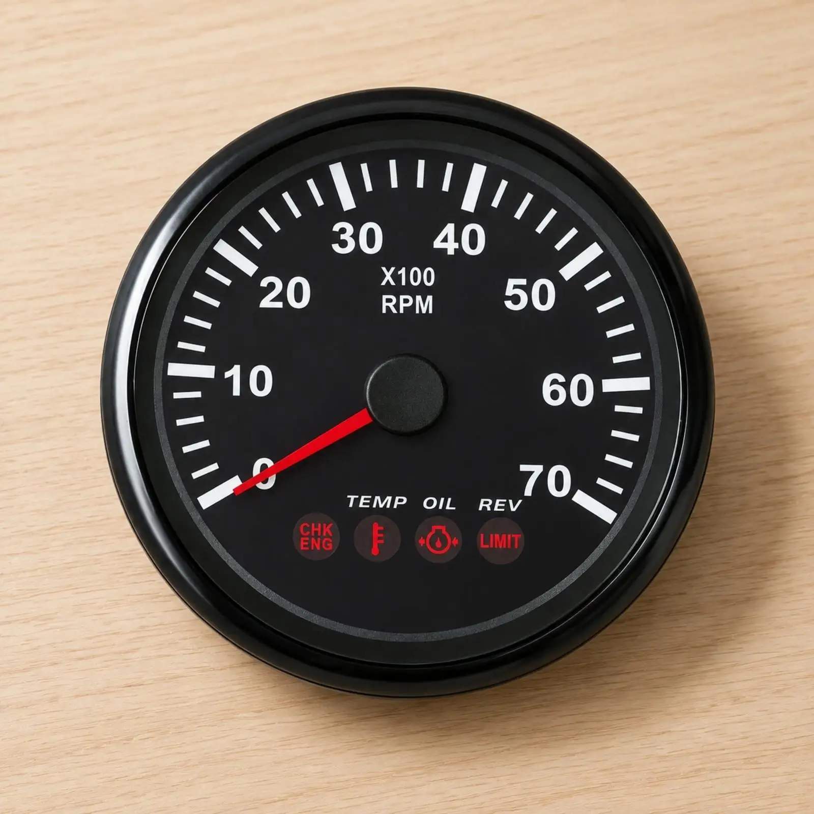 85 Mm Analog Tachometer 7000 RPM Range Tachometer with Condition Indicator Displays 9-32V Working Electrical Potential Gauge for
