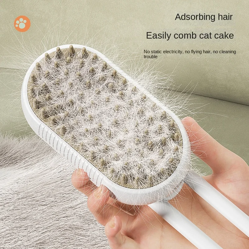 Cat Steam Brush Steamy Dog Brush 3 in 1 Electric Spray Cat Hair Brushes for Massage Pet Grooming Comb Hair Removal Combs