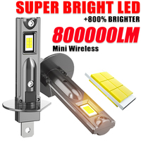 H1 LED Bulb Car Headlight CANBUS 800000LM Super Bright Auto Lights 9084 CSP Wireless Fog Lamp 6000K White LED Headlamp 12V 24V