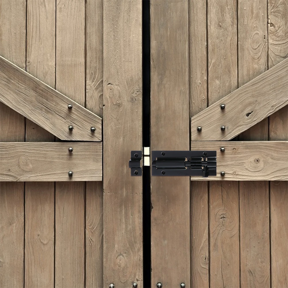 

2 set 2 Sets Stainless Steel Bolt Slide Latch Lock for Door Security Locking Hole Humid Garden Barn Use Screws Included Vertical