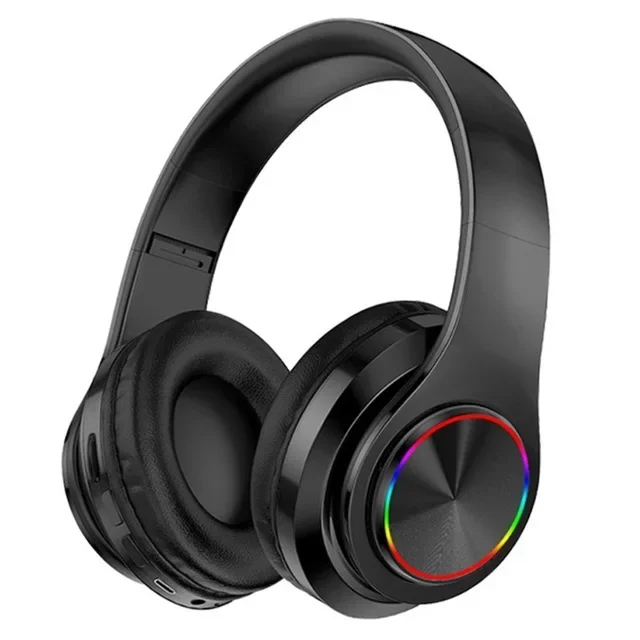 

Cross-border new B39 headset bluetooth wireless colorful luminous subwoofer folding card headphone