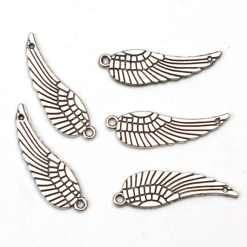 

8pcs Charms angle wings 31*9mm Hollow Antique charms,pendant fit,Vintage Tibetan Silver bronze golden,DIY bracelet necklace