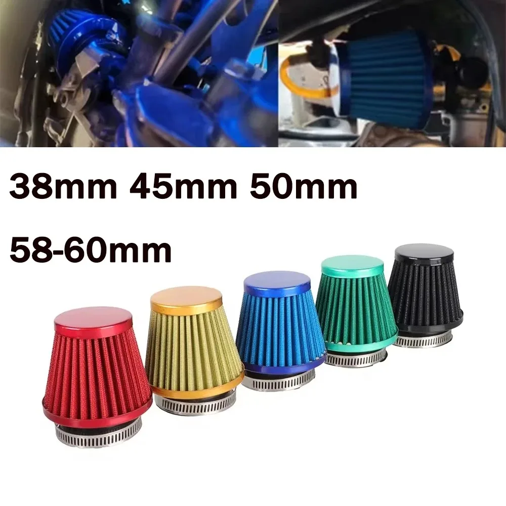 38mm 45mm 50mm 60mm  Air Filter Mushroom Head Filters for 110cc 125cc 150cc 250cc 450cc Motorcycle ATV Dirt Engine Scooter Buggy