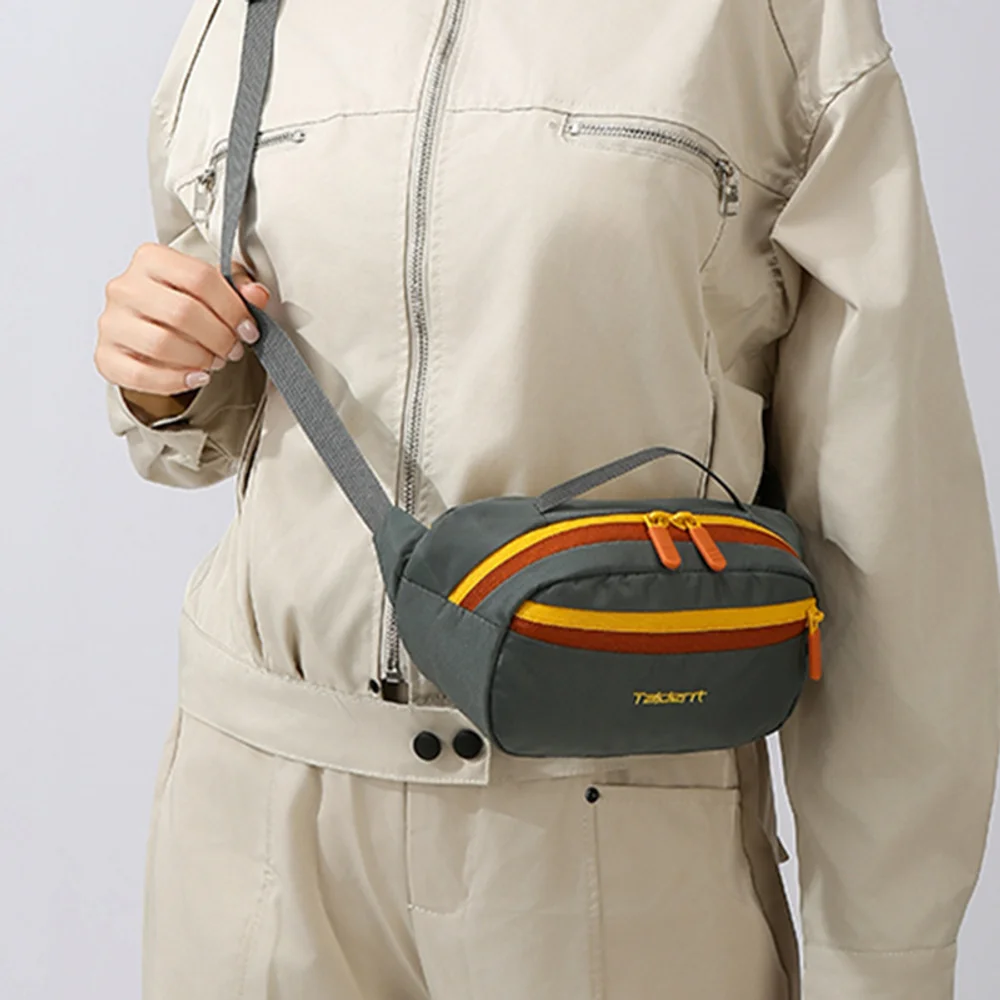 حقيبة كروس عصرية للسفر لكل من الرجال والنساء، حقيبة كتف واحدة للرياضات الترفيهية في الهواء الطلق، حقيبة خصر ملونة من الدوبامين