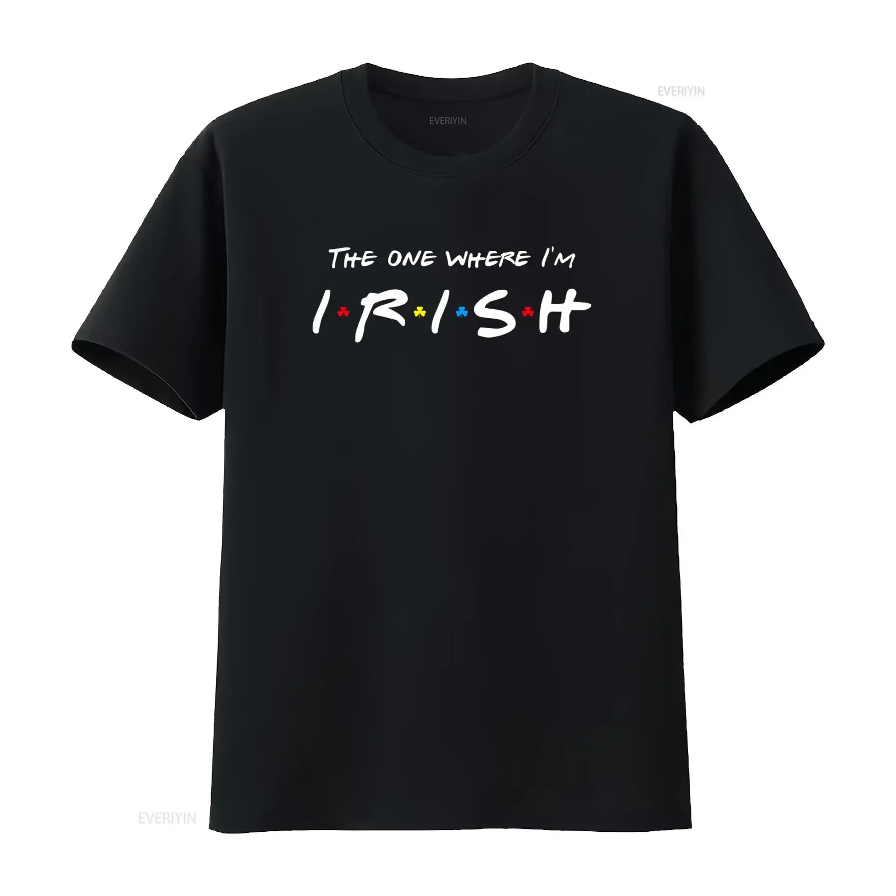 IRISH T Shirt St Patricks day Friends Themed The one where I'm vintage Washed Casual Top For Everyday Wear Versatile fashion